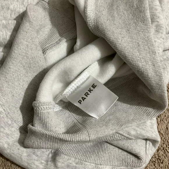 Parke Light Gray Sweatshirt Parke Varsity Mockneck - Picture 8 of 11